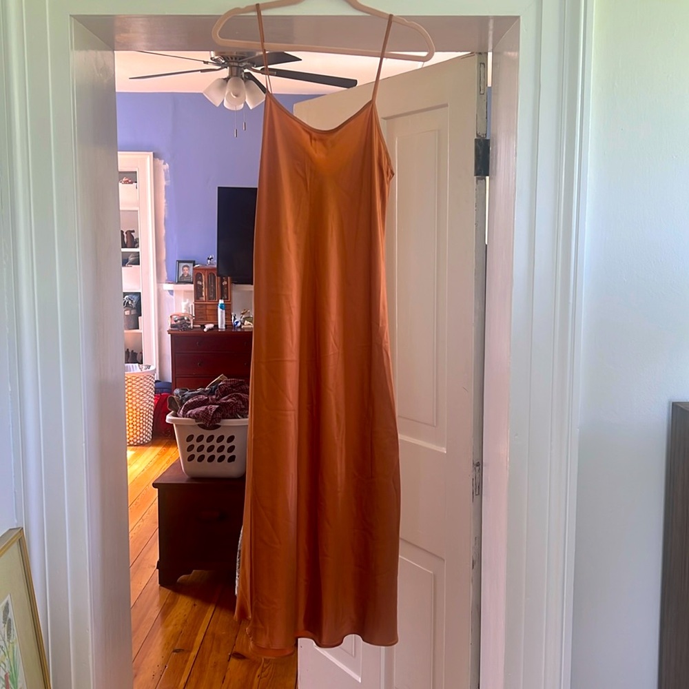 Voz terracotta slip dress size Large